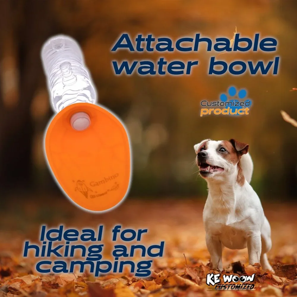 KE WOOW Dog water bottle complement that fits any bottle of 200 ml, - 2 colors -